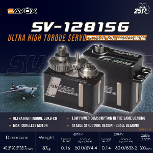 SV-1281SG High pressure and high torque servo - Parts & Components