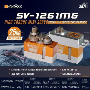 SV-1261MG Helicopter-specific servo  - Parts & Components