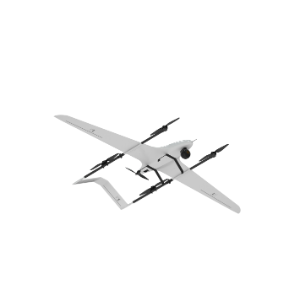 Vertical takeoff and landing fixed-wing unmanned aerial vehicle - Drones