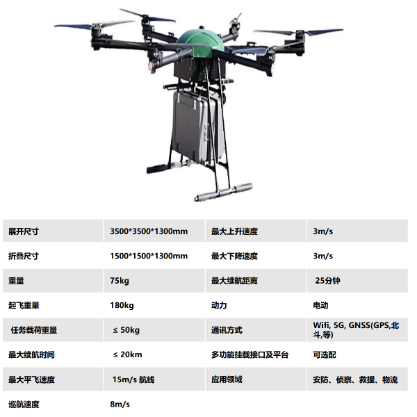 MD 50kg, Multi-Rotors UAV - Drones