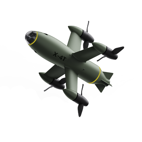 Rapiddart X-4TRocketQuad Interceptor UAV - Drones