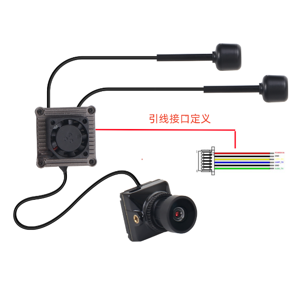 1080P/fps B4 HD FPV Digital Video Transmission Package, Dual Antenna Low Latency, Compatible with Racing Fixed-Wing Aircraft - Parts & Components,Flight controller with FPV system,Training & Education