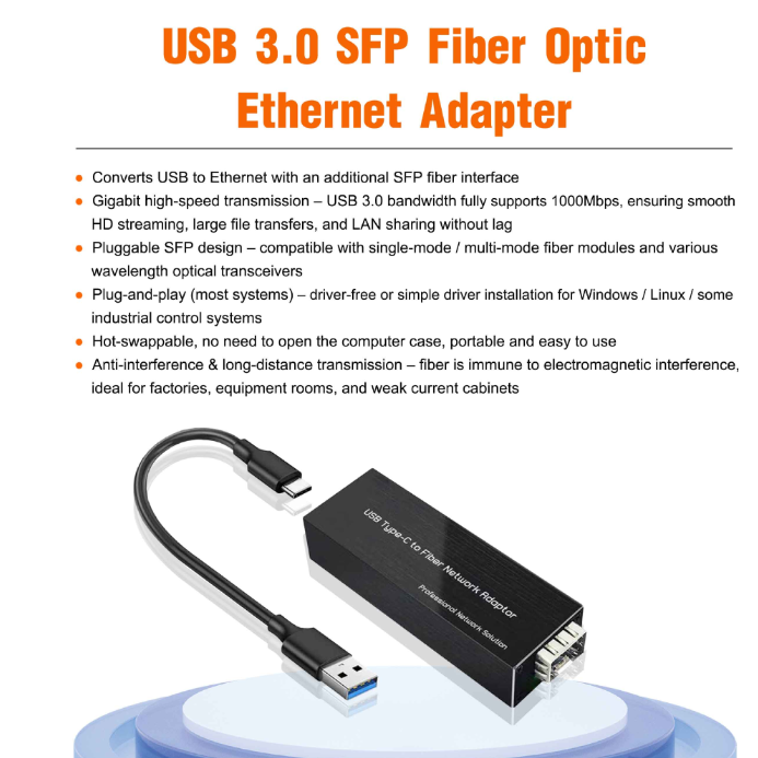 USB 3.0 SFP Fiber OpticEthernet Adapter - Other